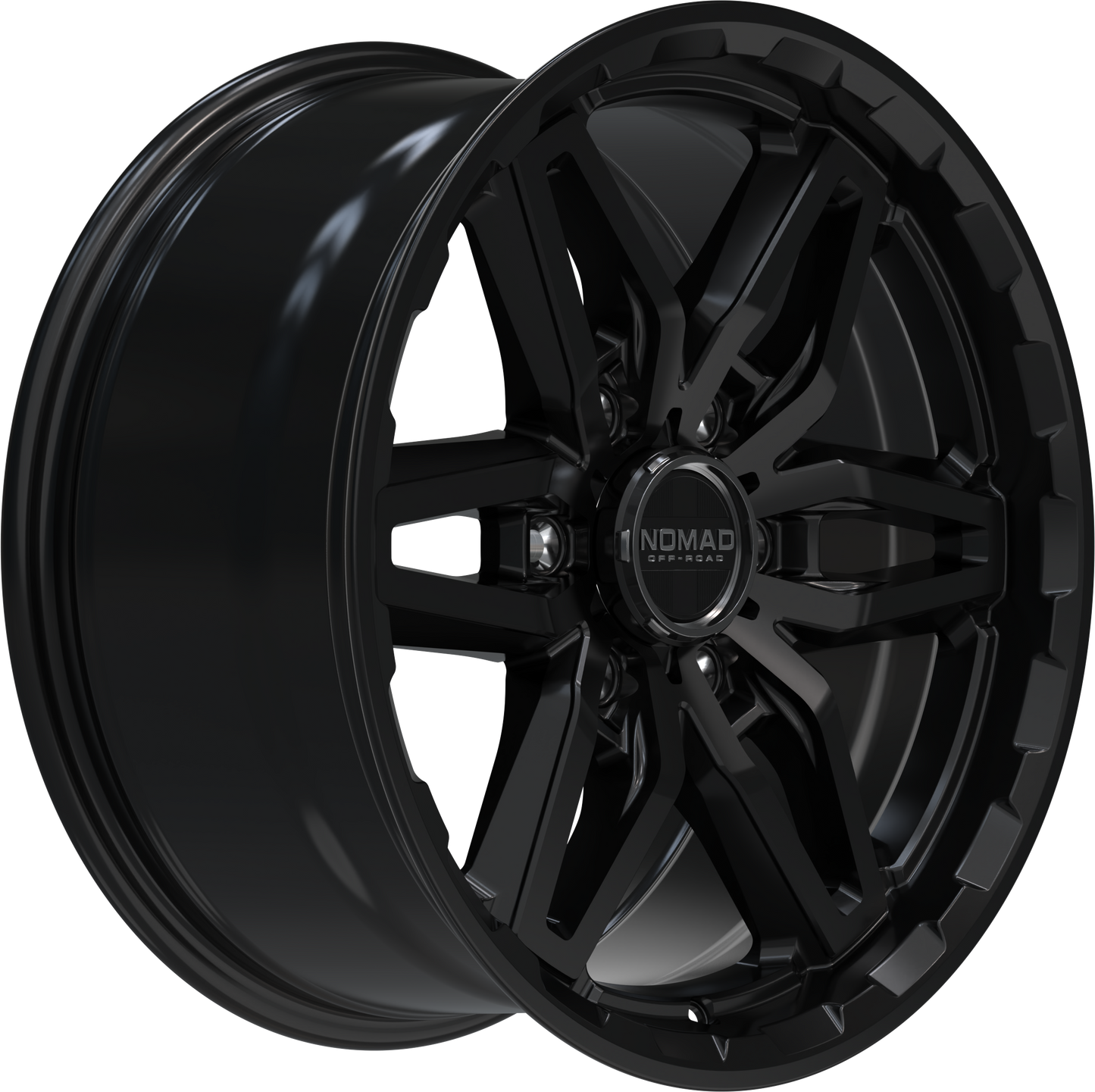Nomad N232 Black Satin Lacquer wheel side angle