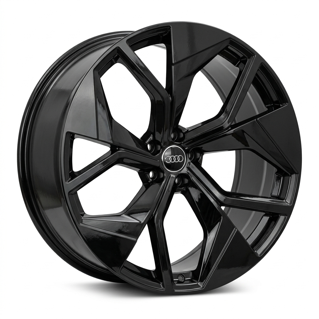 Suits Audi SQ5 Q5 Q7 Q8 SQ7 - 5-Blade Style 22x9.5 Gloss Black Wheels