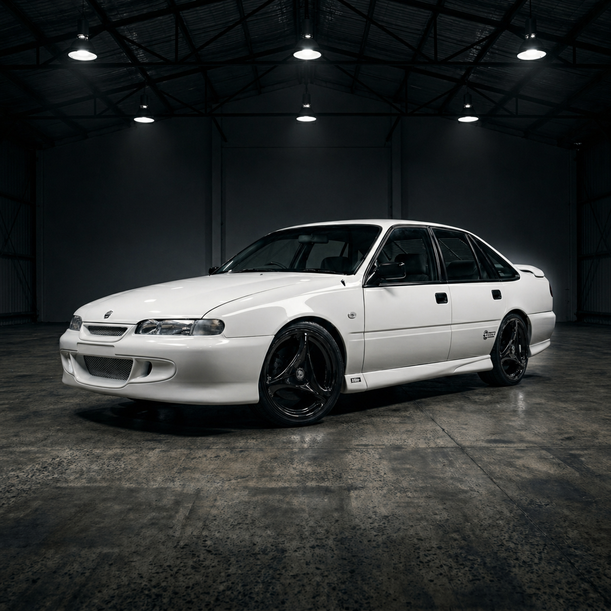 Suits Holden Commodore VT VX VY VZ VE VF - Tri Spoke Style 20x8 Gloss Black Wheels