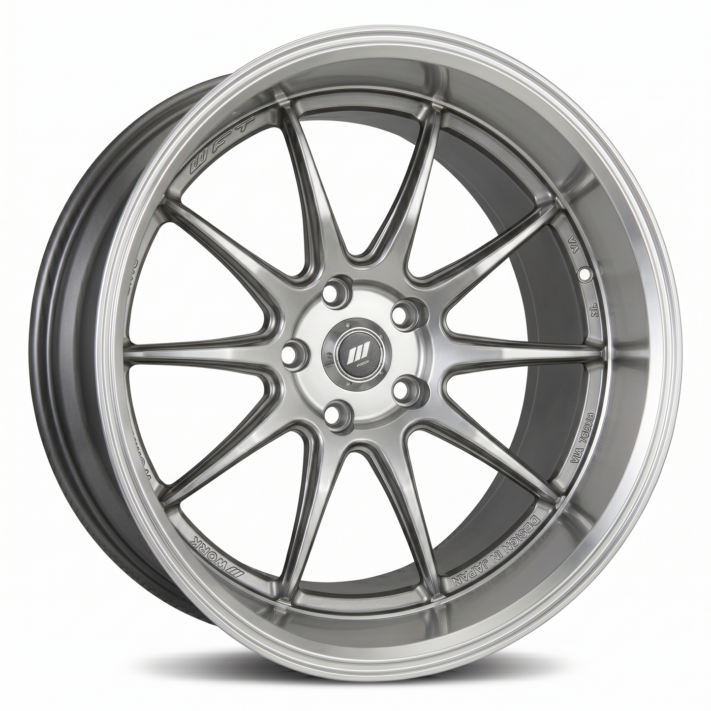 Suits Nissan Skyline Silvia 350Z 370Z Evo RX7 RX8 — ZR10 Style 19" Staggered Hyper Silver Wheels | 5x114.3