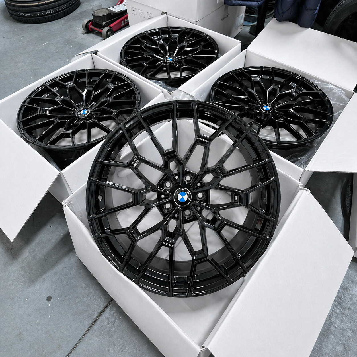 Suits BMW 3 4 5 Series X3 X4 X5 — 827M Style 19" & 20" Staggered Gloss Black Wheels | 5x120