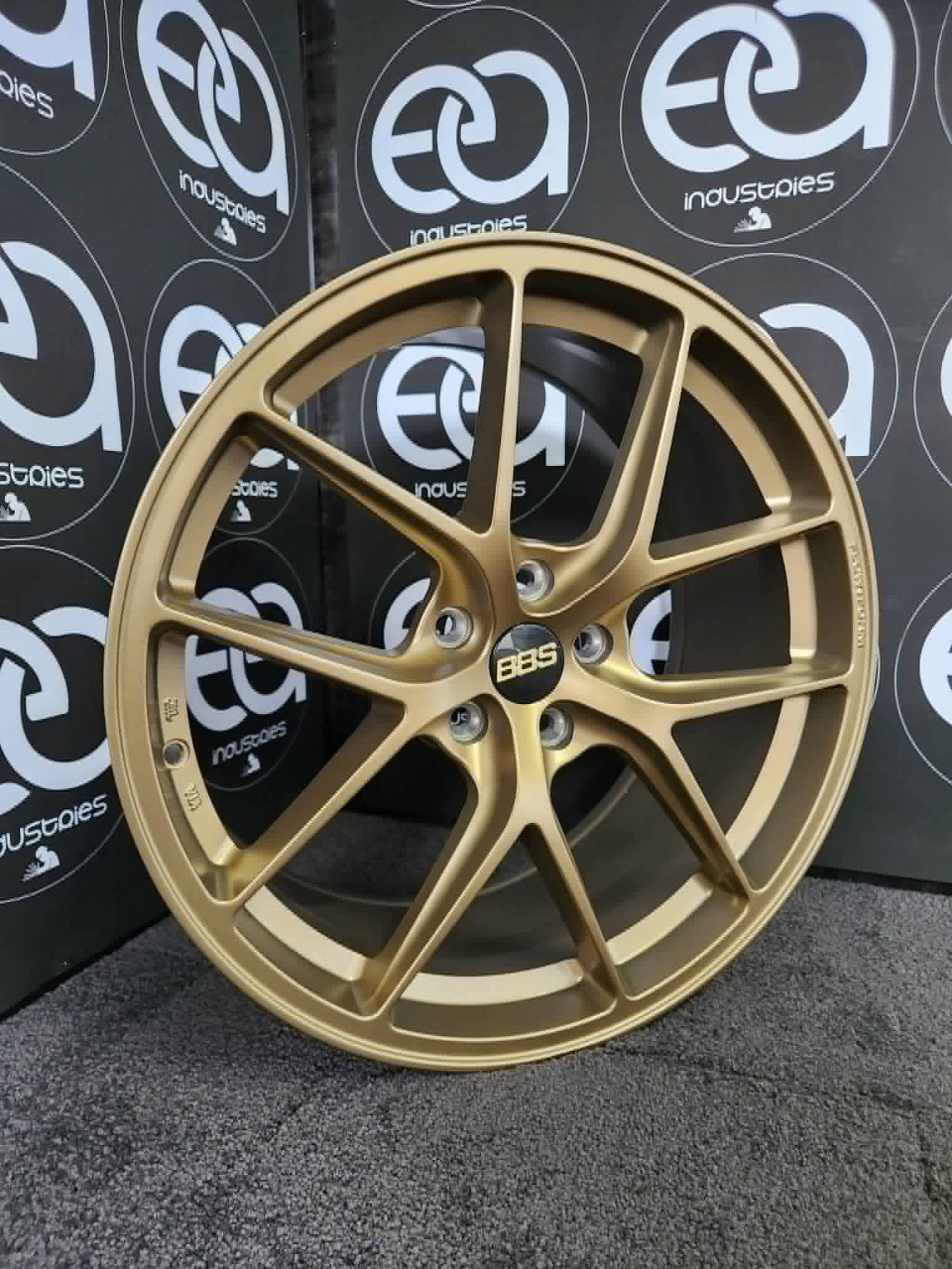 BBS style bronze wheel rim showroom view