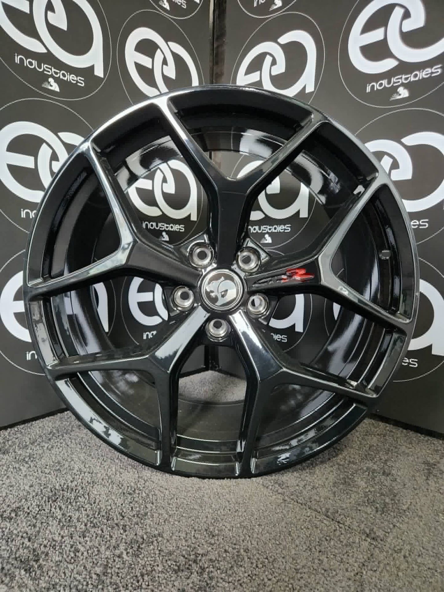 20 inch Holden HSV GTSR style hyper dark black wheel rim showroom view