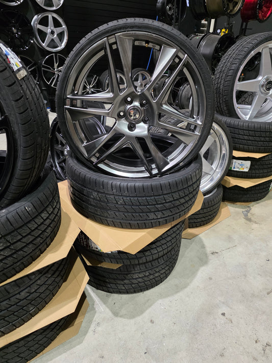 BLADES 22x8 HYPER DARK - 1 SET WITH TYRES