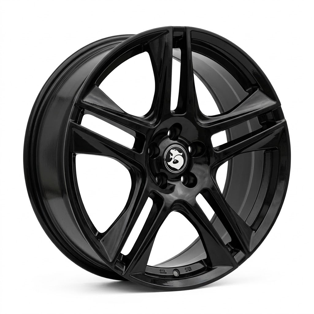 Suits Commodore VE VF - Blades 22x8 Gloss Black Wheels