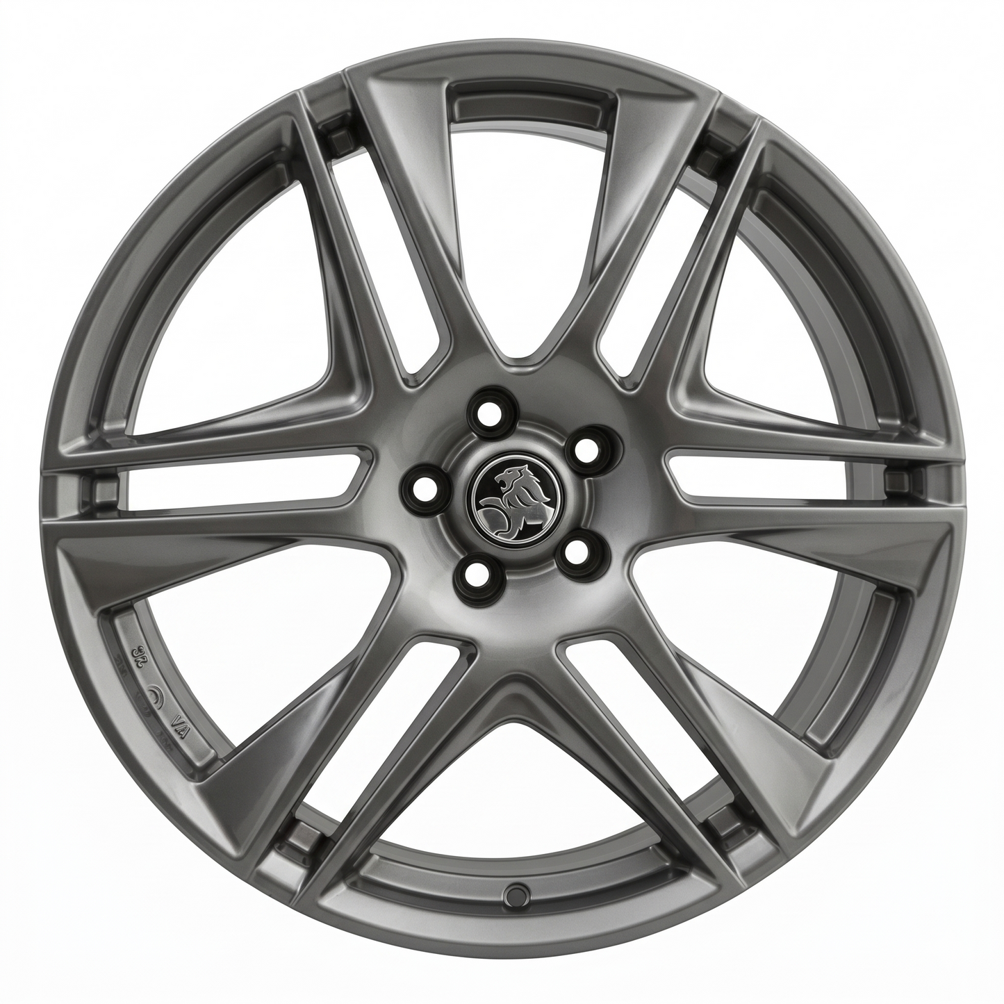 Suits Commodore VE VF - Blades 22x8 Hyper Dark Machine Lip Wheels