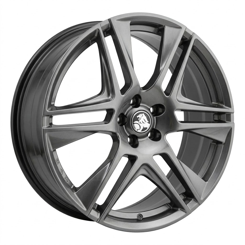 Suits Commodore VE VF - Blades 22x8 Hyper Dark Machine Lip Wheel Rims