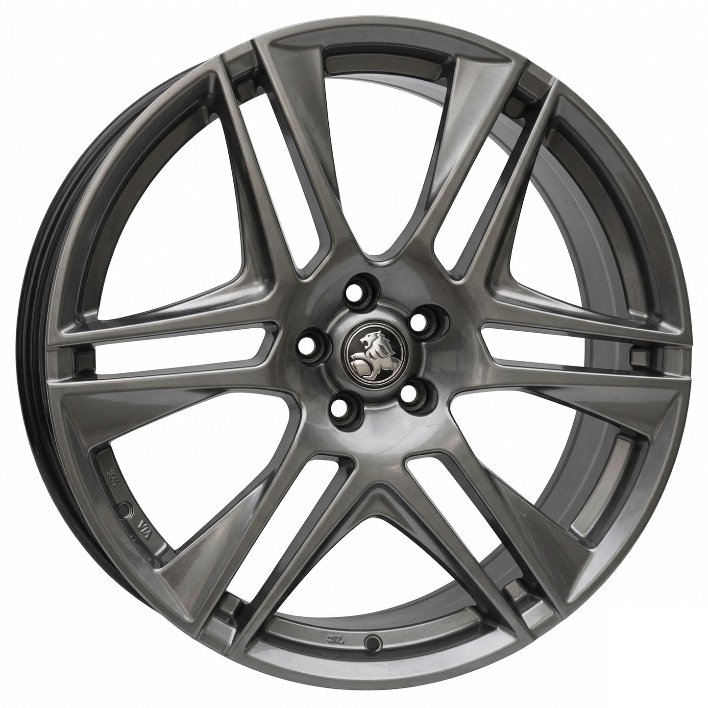 Suits Commodore VE VF - Blades 22x8 Hyper Dark Machine Lip Wheel Rims