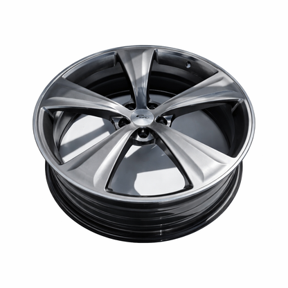 Suits Ford Falcon BA BF FG FGX - Argent Style 22x8 Hyper Dark Machine Lip Wheels