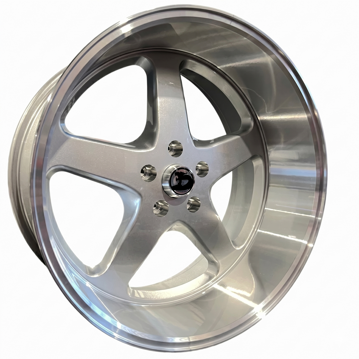 WALKY 20x10 - GLOSS SILVER MACHINED LIP (1PAIR)