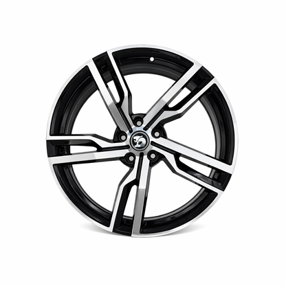 Suits Holden Commodore VT VX VY VZ VE VF - LSA 22x8 Black Machine Face Wheels
