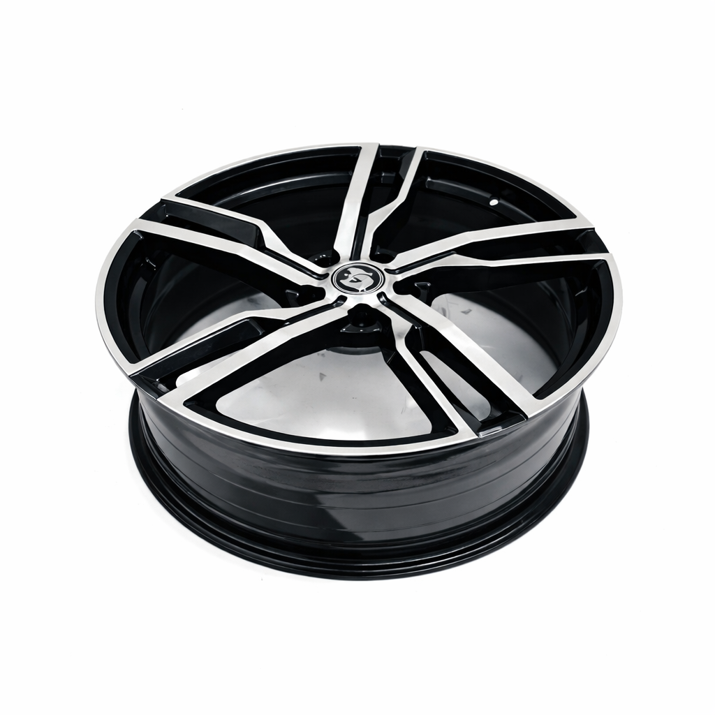 Suits Holden Commodore VT VX VY VZ VE VF - LSA 22x8 Black Machine Face Wheels