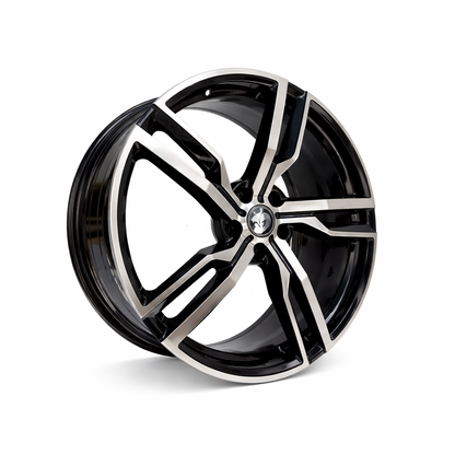Suits Holden Commodore VT VX VY VZ VE VF - LSA 22x8 Black Machine Face Wheels