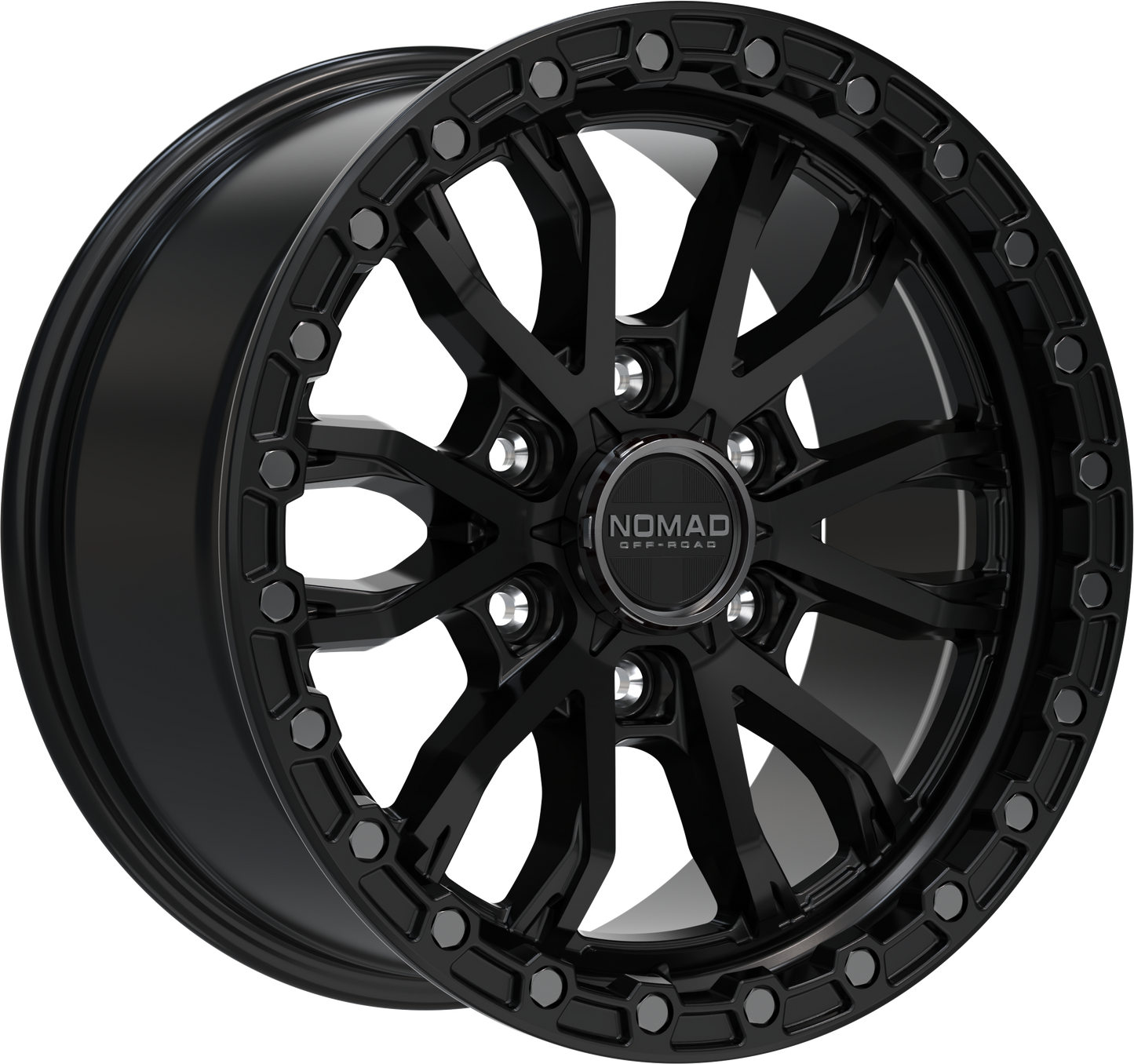 Nomad N133 Black Satin Lacquer wheel perspective view