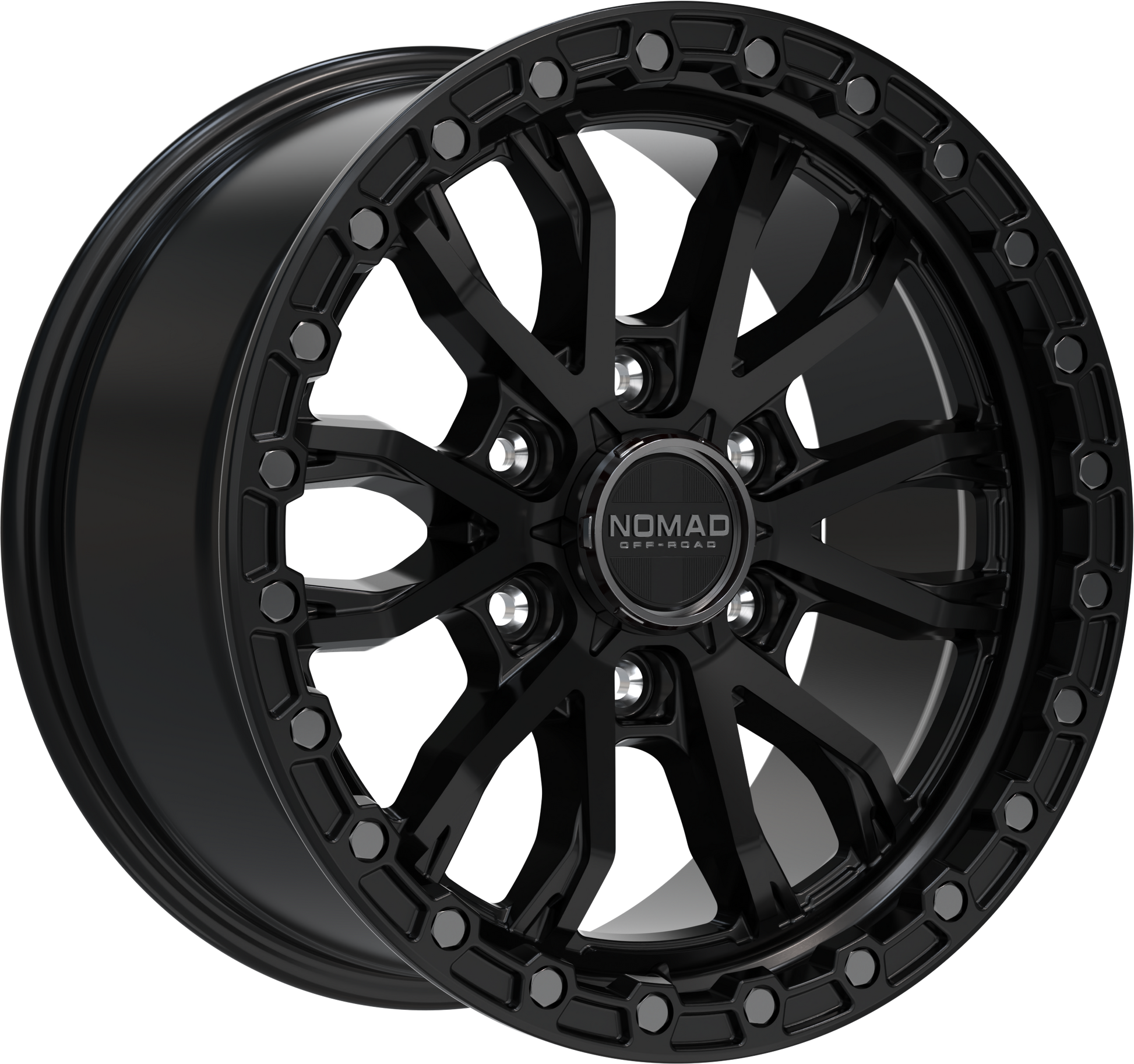 Nomad N133 Black Satin Lacquer wheel perspective view