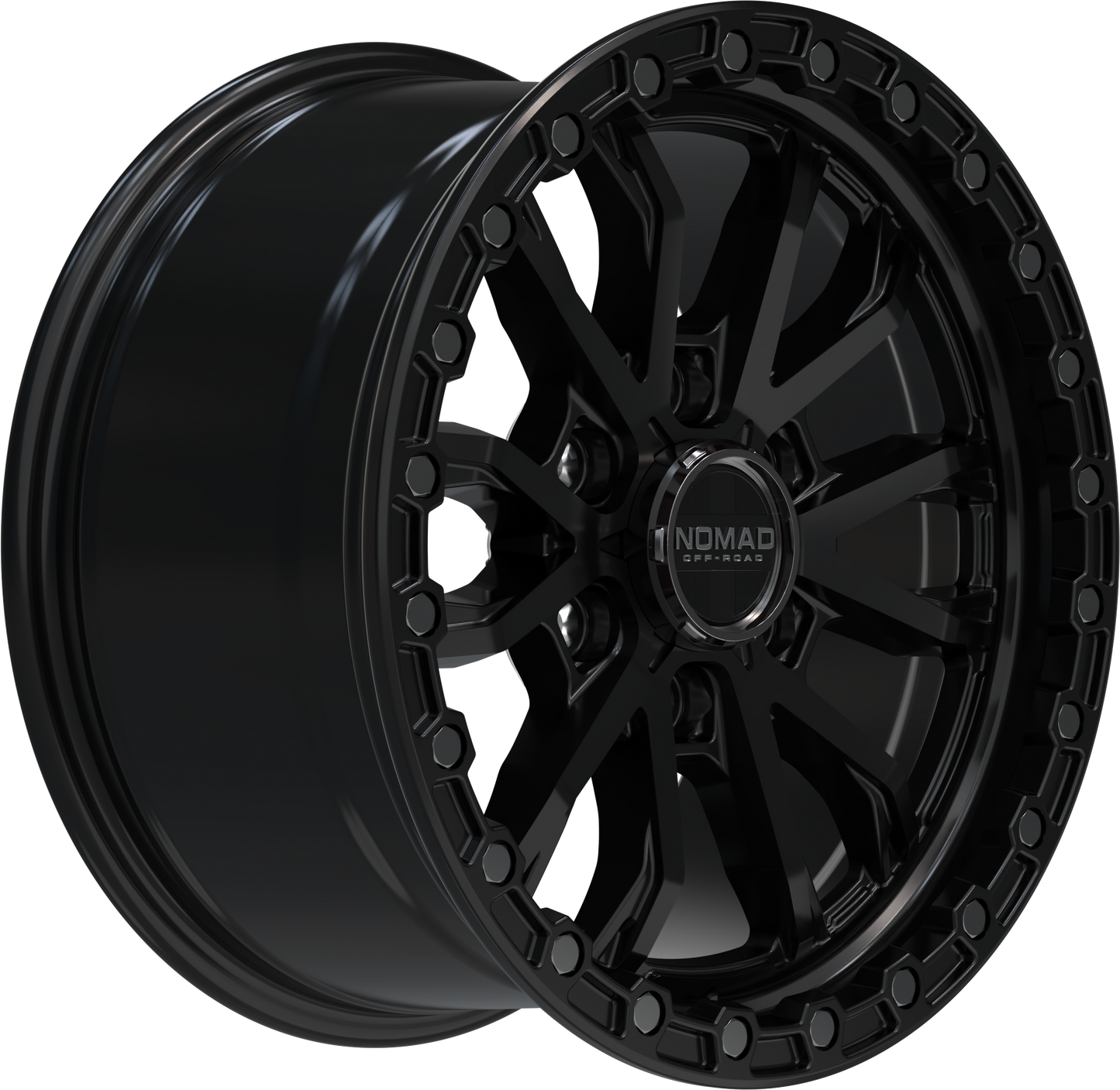 Nomad N133 Black Satin Lacquer wheel side angle