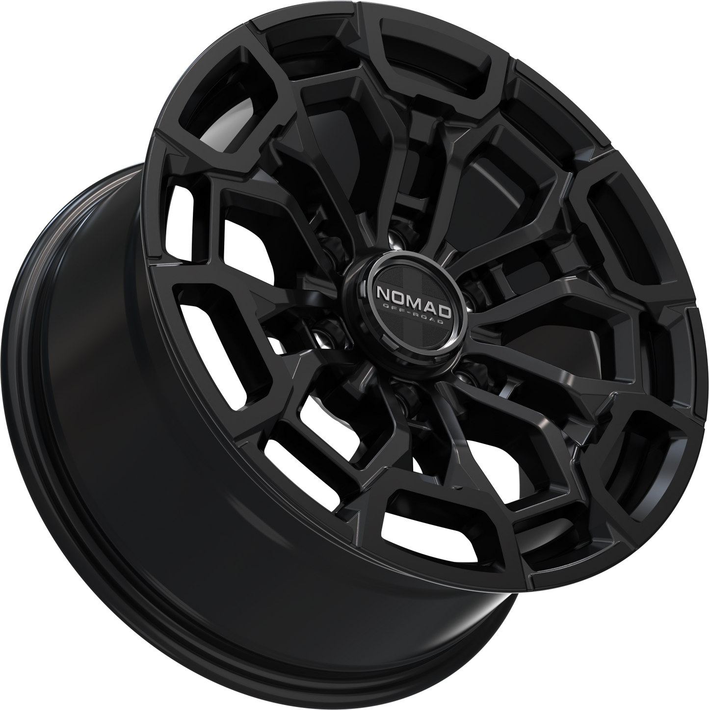 Nomad N162 Black Satin Lacquer wheel angled view