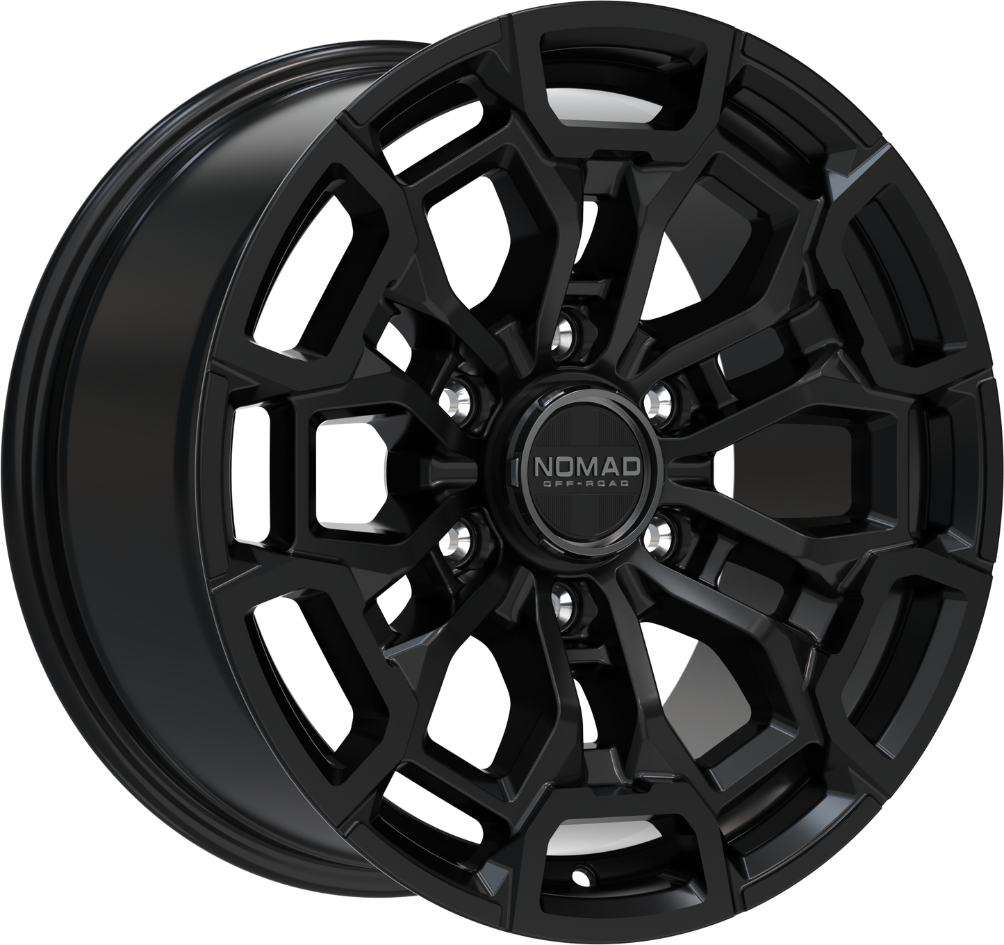 Nomad N162 Black Satin Lacquer wheel perspective view