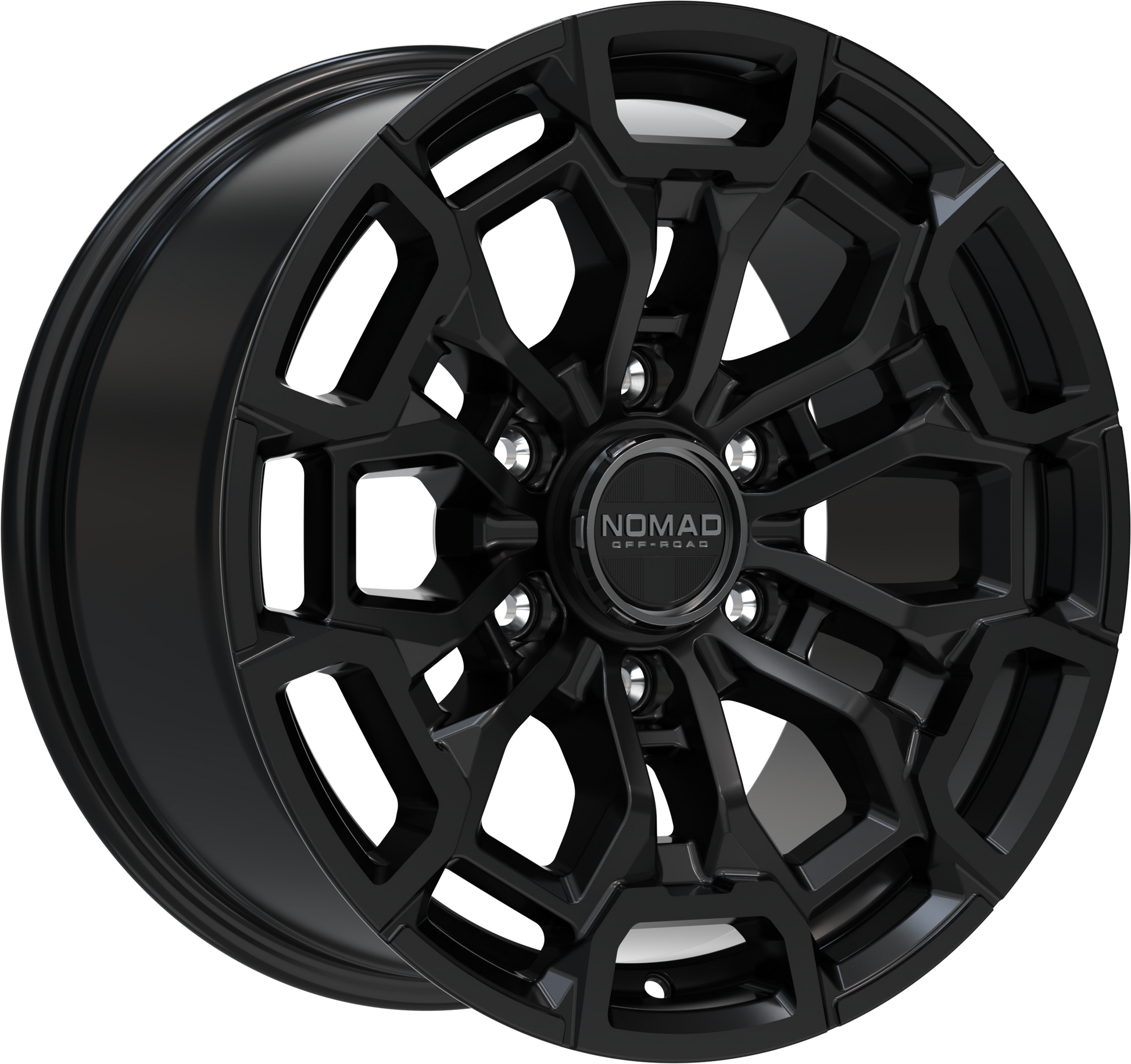 Nomad N162 Black Satin Lacquer wheel perspective view