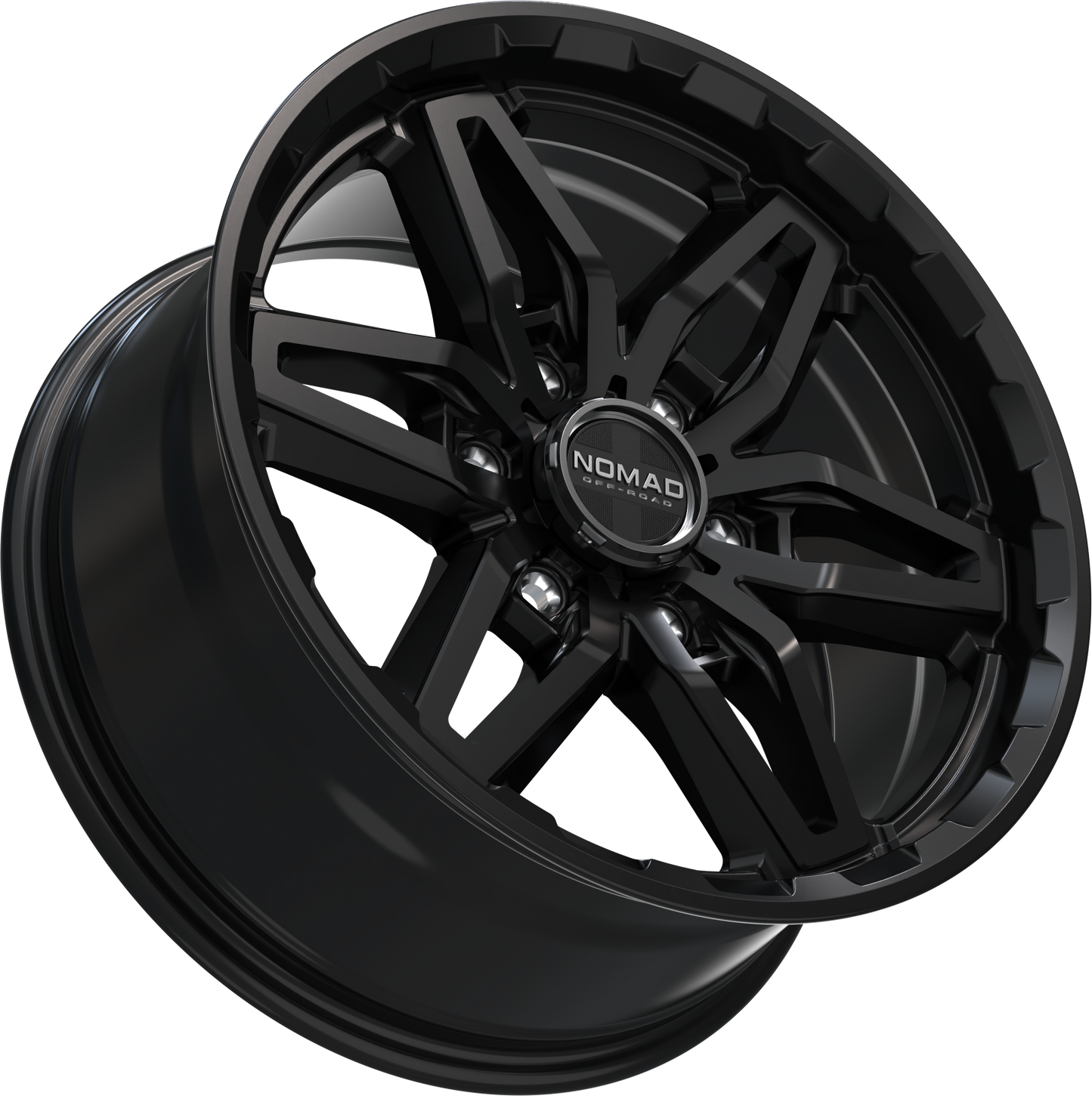 Nomad N232 Black Satin Lacquer wheel angled view