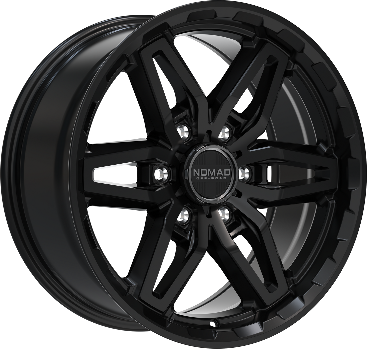 Nomad N232 Black Satin Lacquer wheel perspective view