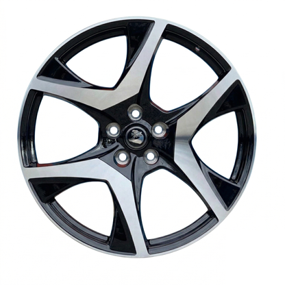 R8 HSV 22x9 GLOSS BLACK MACHINE FACE - 1 SET WITH TYRES (245/30R22)