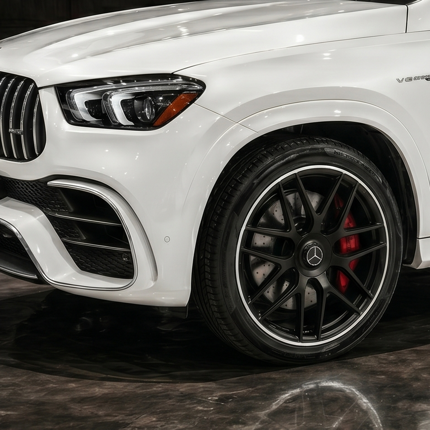 AMG Style 22x10 Black Machine Lip - Mercedes ML GL GLE GLS Class