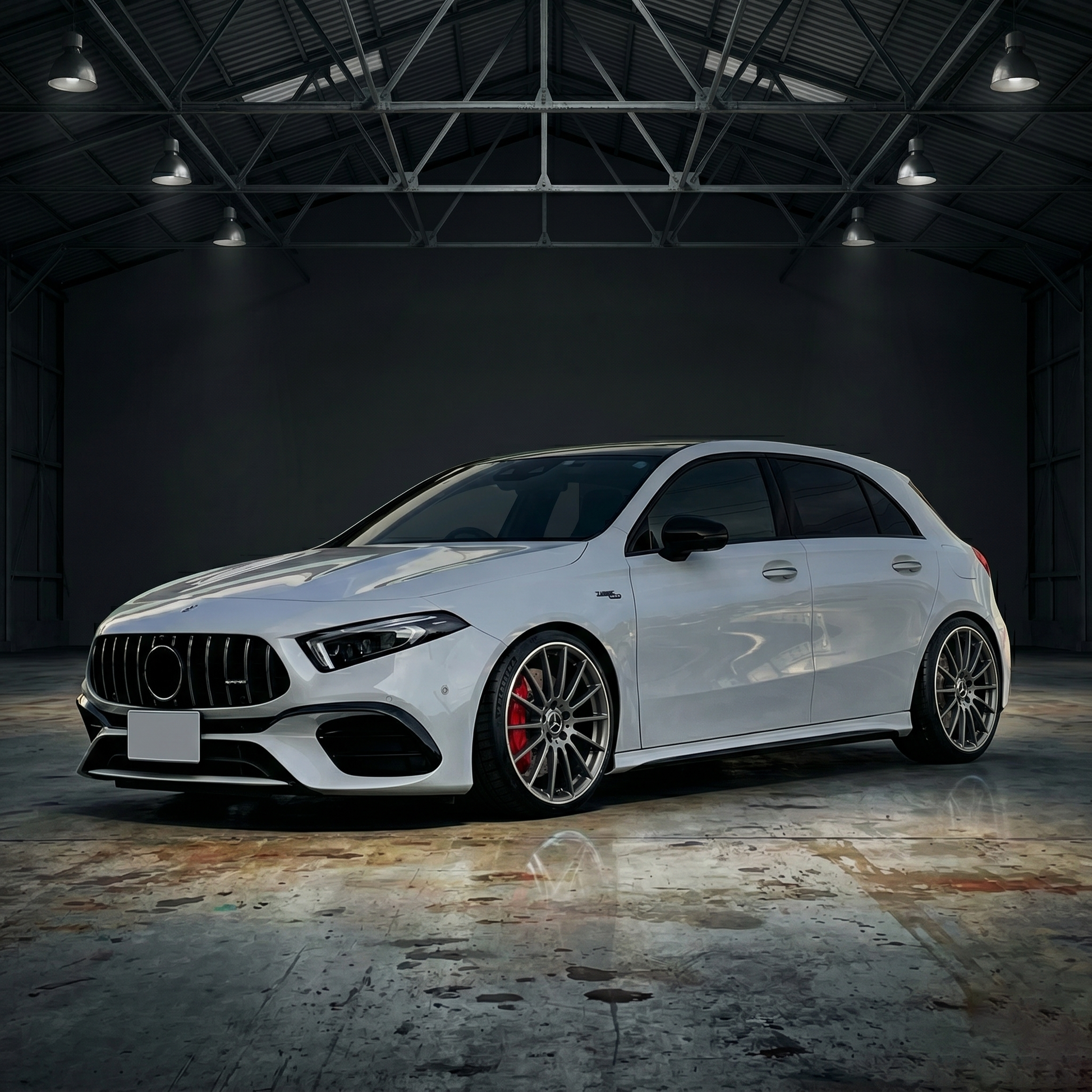 Suits Mercedes-Benz A200 A250 - Multi-Spoke Style 18x8 Gloss Black Machine Face Wheels