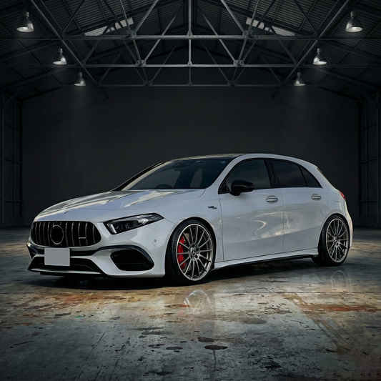 Suits Mercedes-Benz A200 A250 - Multi-Spoke Style 18x8 Gloss Black Machine Face Wheels