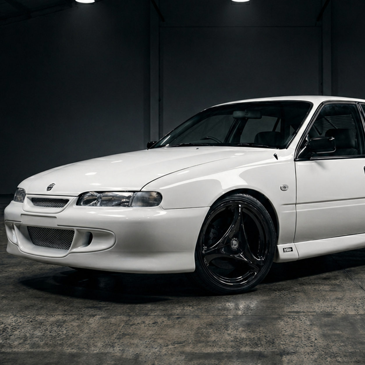 Suits Holden Commodore VT VX VY VZ VE VF - Tri Spoke Style 20x8 Gloss Black Wheels