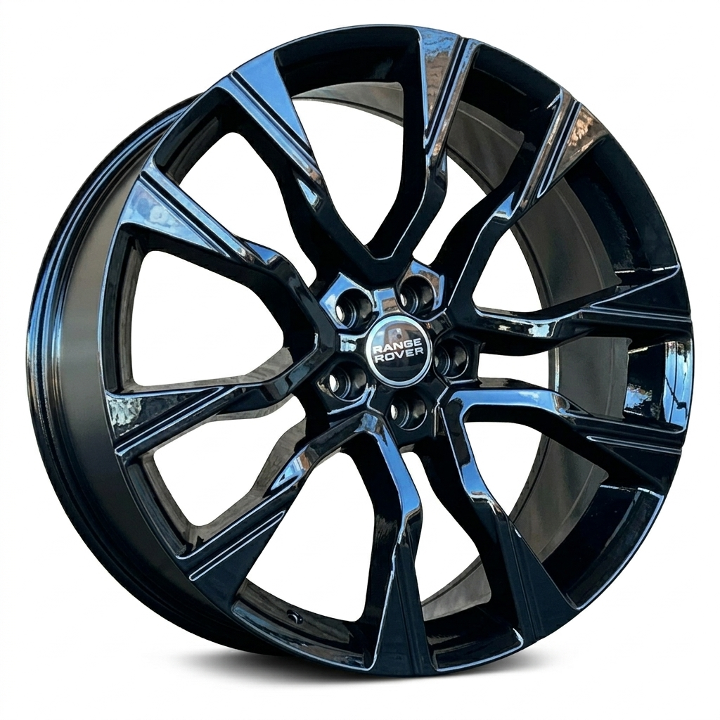 Suits Range Rover Vogue Sport Defender Discovery - Range Rover Style 22x9.5 Gloss Black Wheels