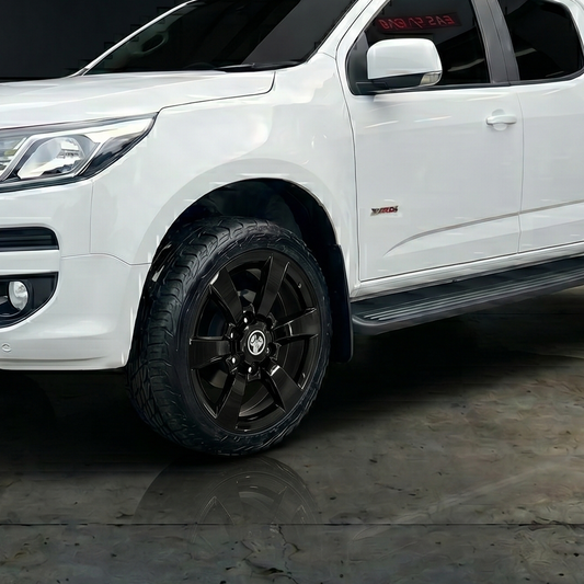 Suits Holden Colorado RG 2012-2020 - Colorado Style 18x7.5 Gloss Black Wheels