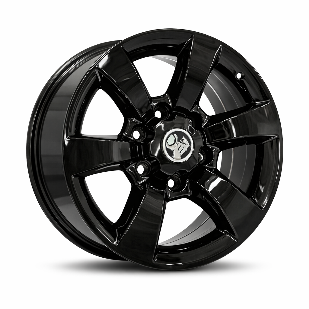 Suits Holden Colorado RG 2012-2020 - Colorado Style 18x7.5 Gloss Black Wheels