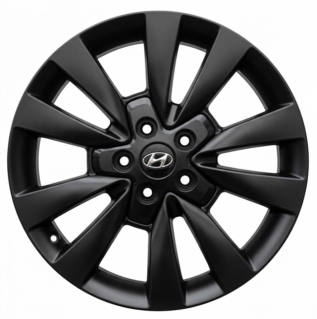 Suits Hyundai i30 Elantra Sonata Tucson Kona - i30 Style 18x7.5 Satin Black Wheels