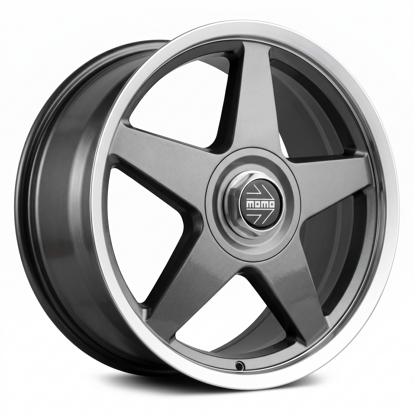 Suits Holden Commodore VL VT VX VY VZ VE VF - Momo Star Style 20" Gunmetal Polished Lip Staggered Wheels