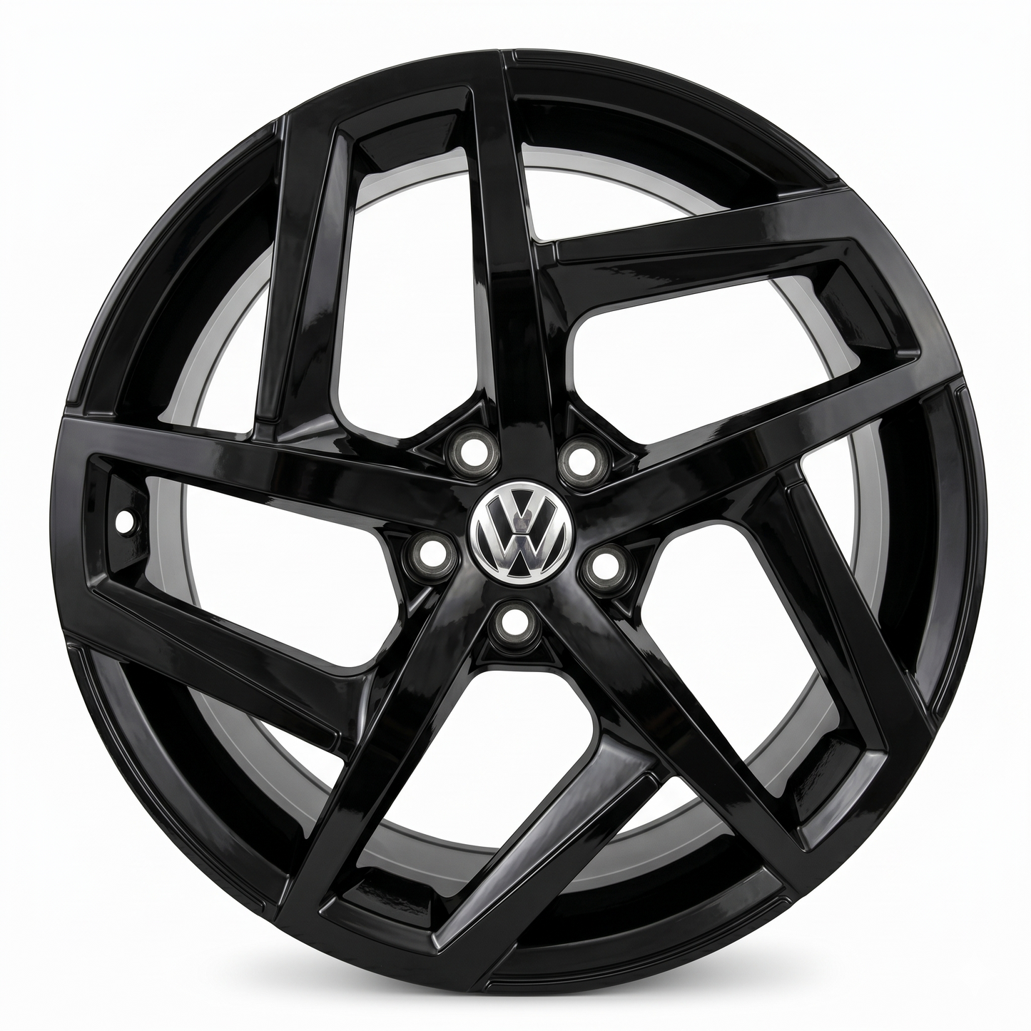 5-Spoke Style 19x8 Gloss Black Set - VW Golf Mk5 Mk6 Mk7 Mk8