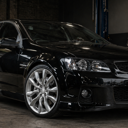 Suits Holden Commodore VE VF — Inflexion Style 20" Staggered Silver Wheels | 5x120