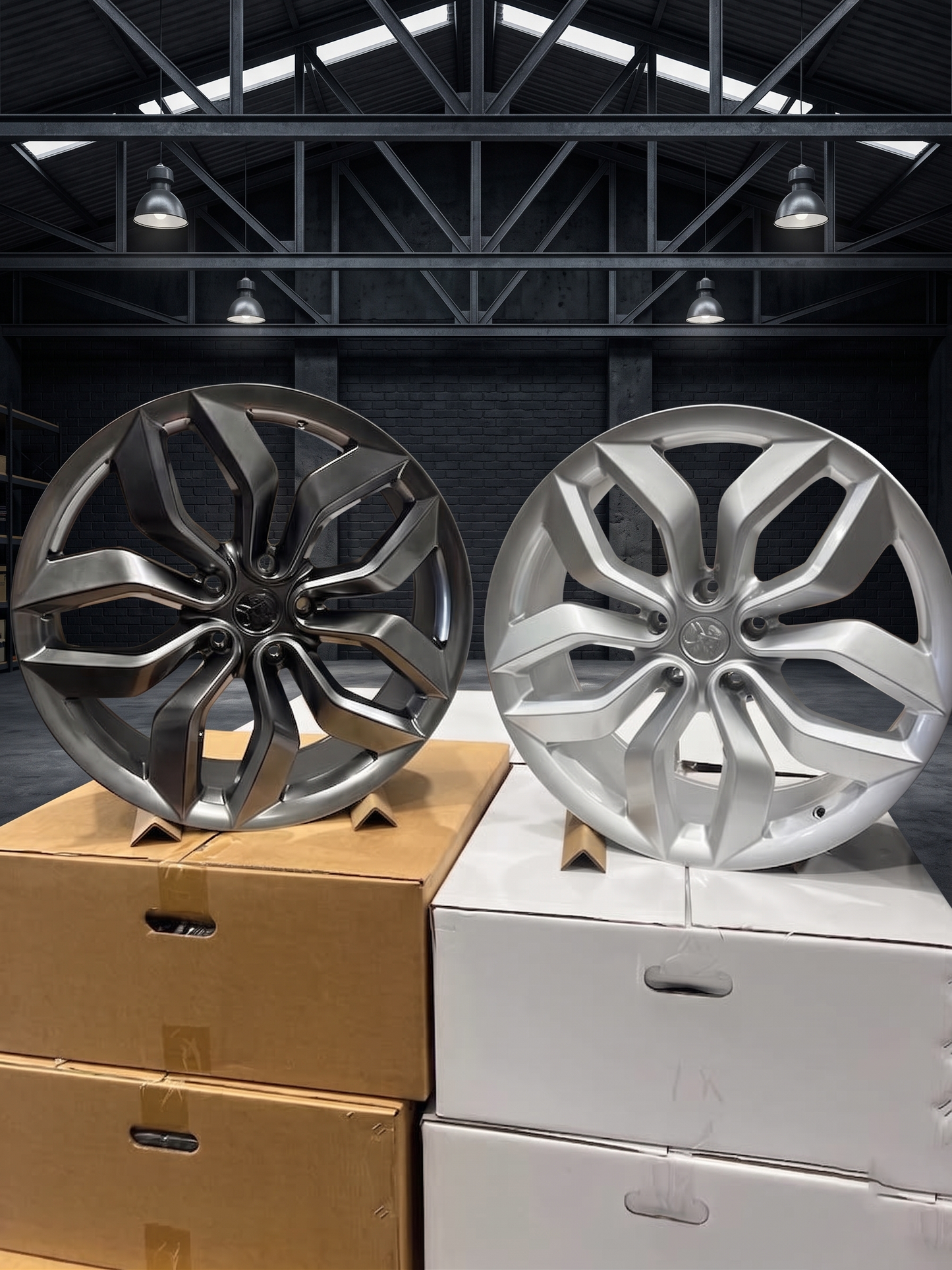 Suits Holden Commodore VE VF — Inflexion Style 20" Staggered Silver Wheels | 5x120