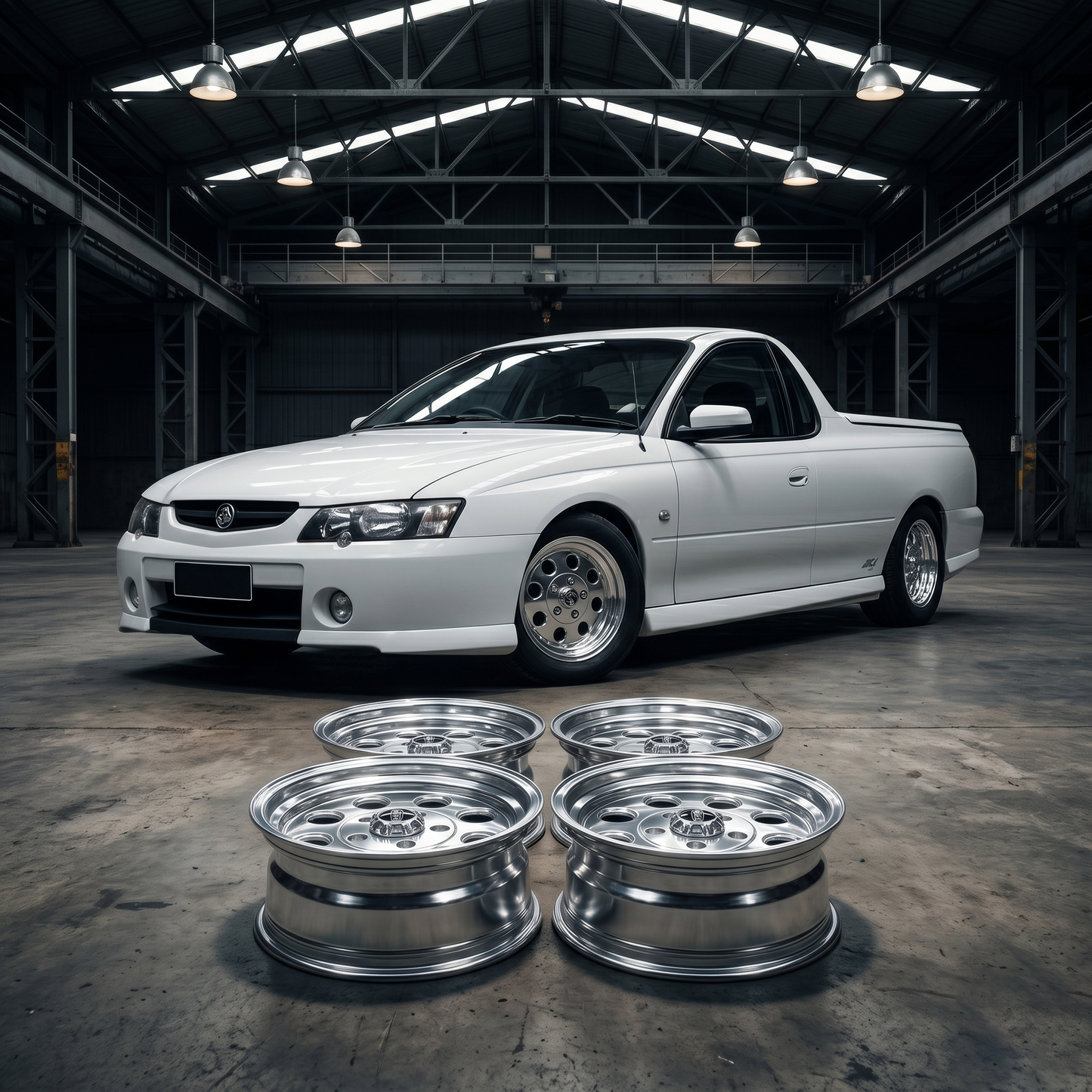 Draglite Style 15x7 15x8 15x10 Polished Wheels — Suits Holden VC VK VL VN VY VZ HQ HZ Torana Early Ford