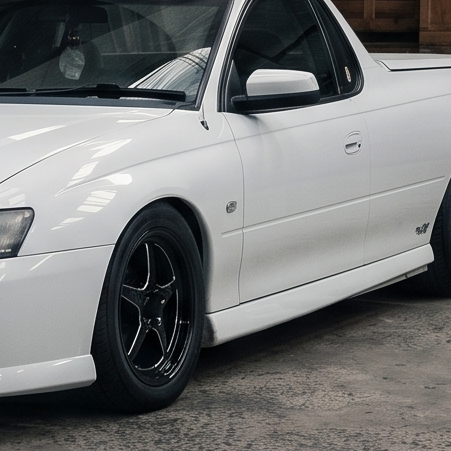 Dragstar Style Gloss Black Milled Wheels — Suits Holden VK VL VN VX VY Early Ford and Holdens | 17x5 & 15x8