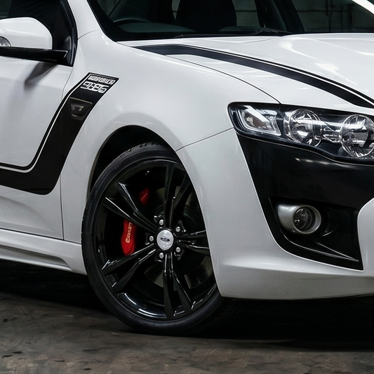 Ford Style GT 355 Wheels – Gloss Black – Staggered 20" (Suits Ford Falcon)