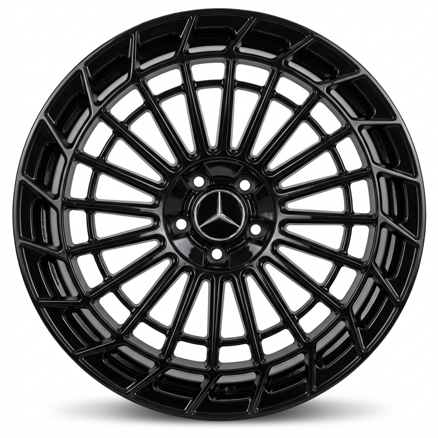 Suits Mercedes Benz Audi VW C E S Class GLC GLE — Maybach Style 20" Staggered Gloss Black Wheels | 5x112