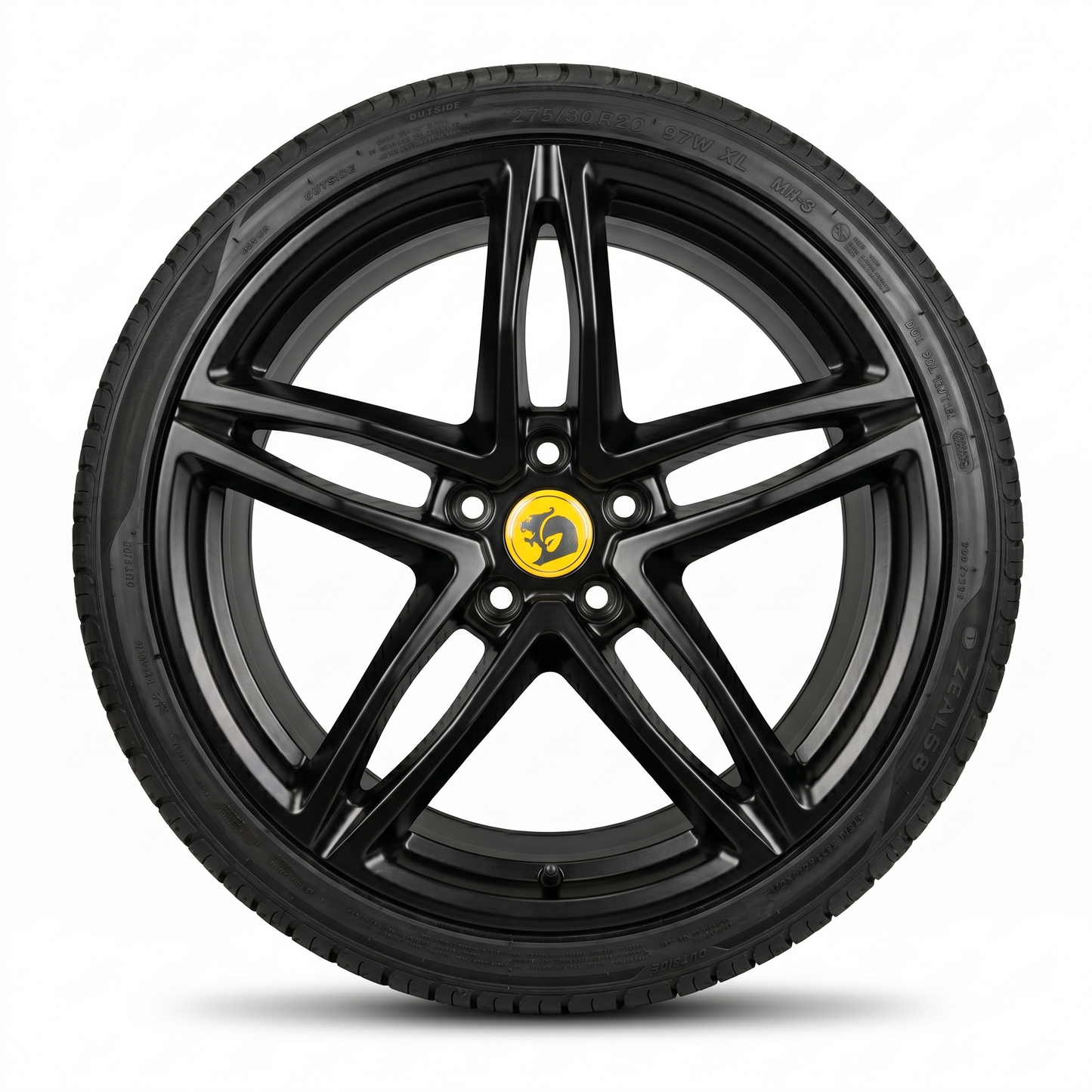 Suits Holden Commodore VT VX VY VZ VE VF — GTS Rimfire LSA Style 20" Staggered Wheels | Shadow Chrome Satin Black Gloss Black