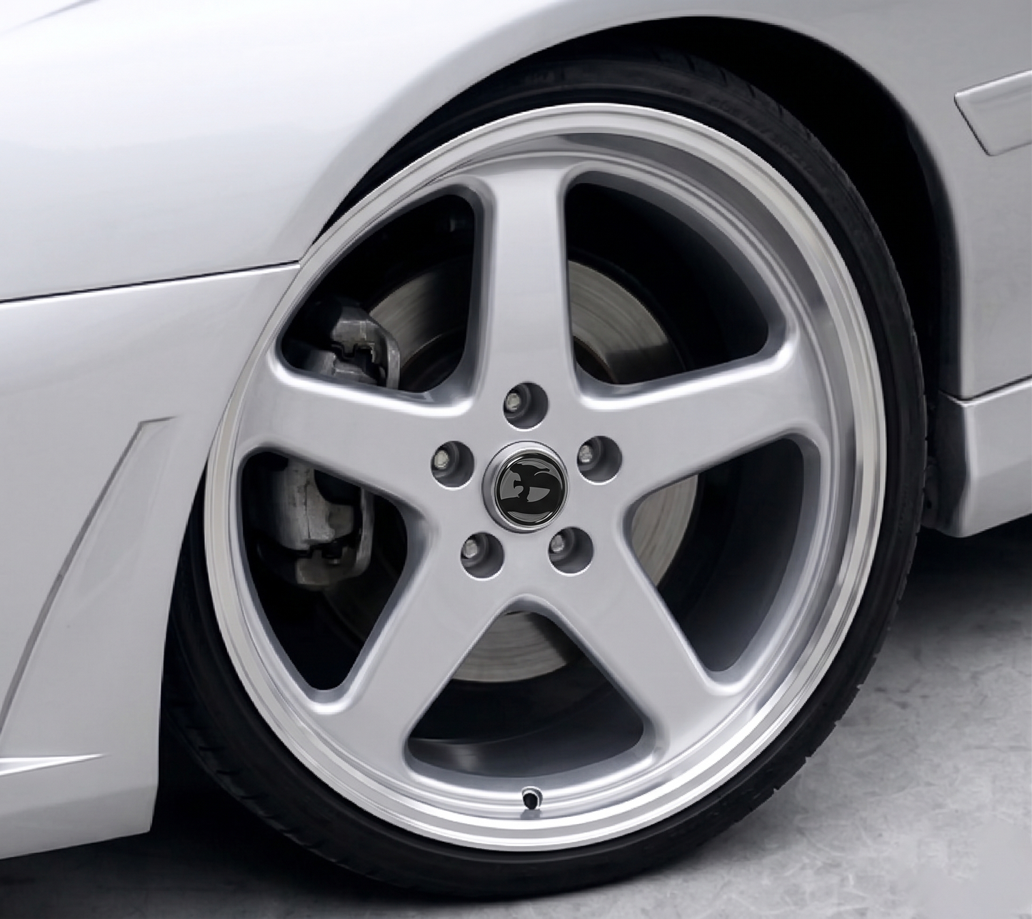 WALKY 20x10 - GLOSS SILVER MACHINED LIP SET