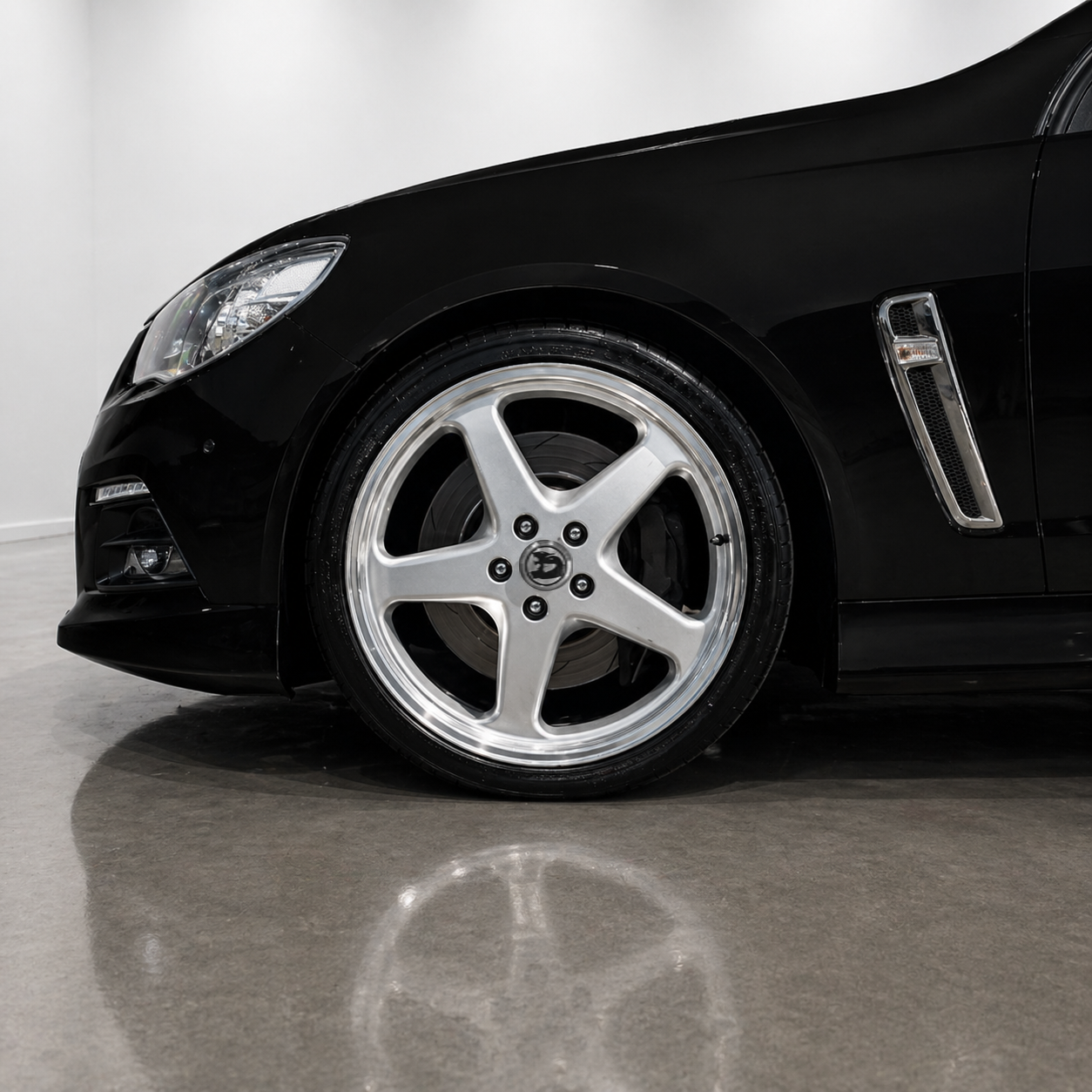 WALKY 20x8.5 - GLOSS SILVER MACHINED LIP (1PC)