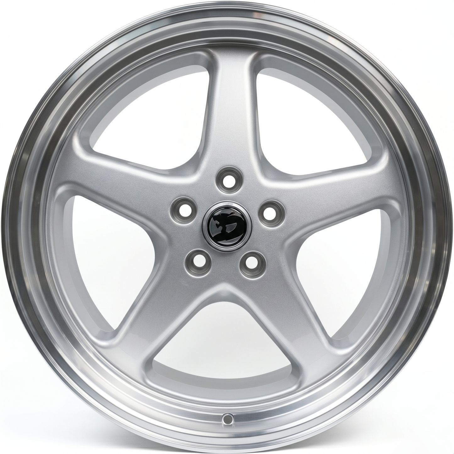 WALKY 20x9.5 - GLOSS SILVER MACHINED LIP (1PC)