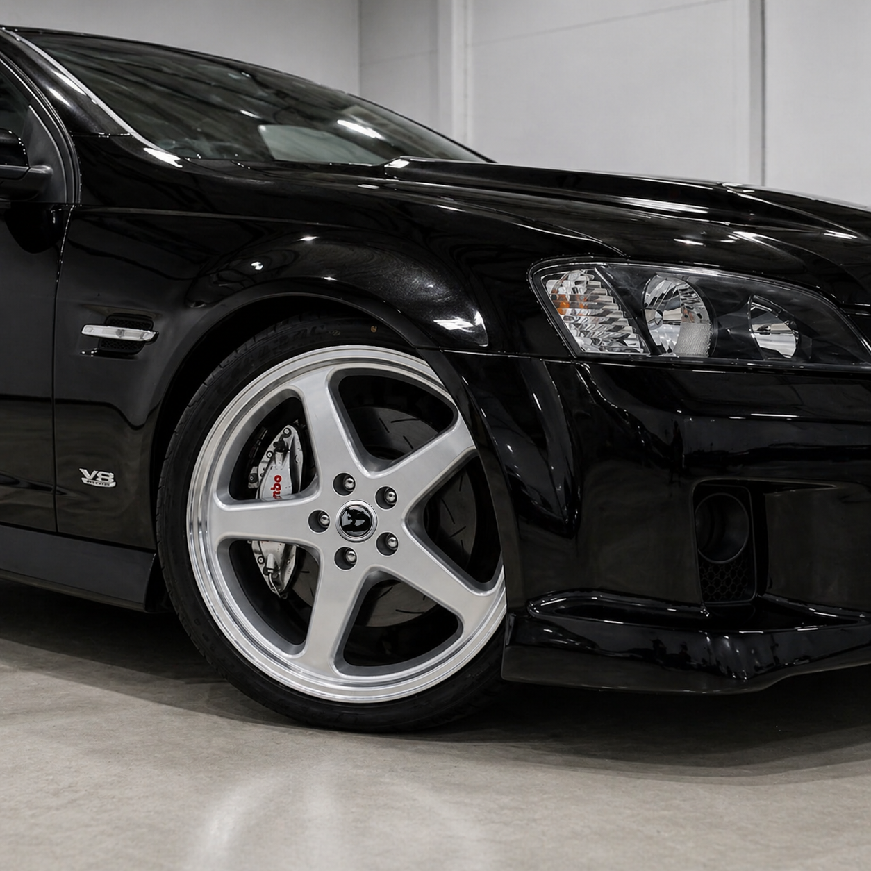 WALKY 22x8 - GLOSS SILVER MACHINED LIP (1pc)
