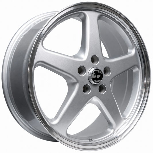 WALKY 22x9 - GLOSS SILVER MACHINED LIP SET
