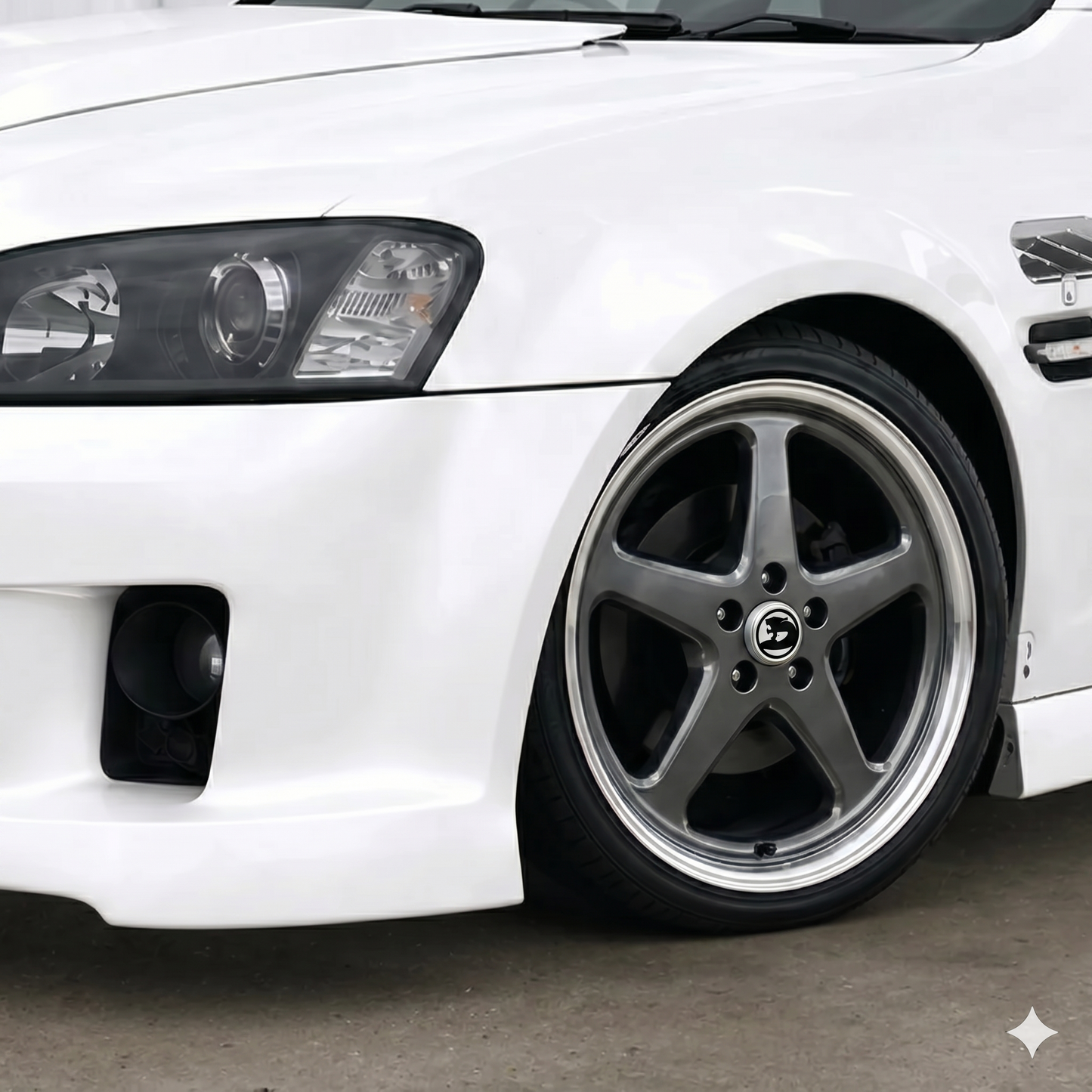 WALKY 22x9 - MX GREY MACHINED LIP SET