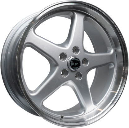 WALKY 20x9.5 - GLOSS SILVER MACHINED LIP (1PC)